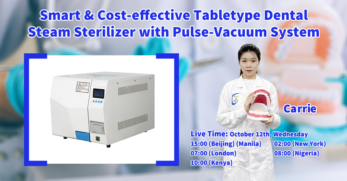 Livestream-Smart Benchtop Dental Steam Sterilizer ine Pulse-Vacuum System | MeCan Medical