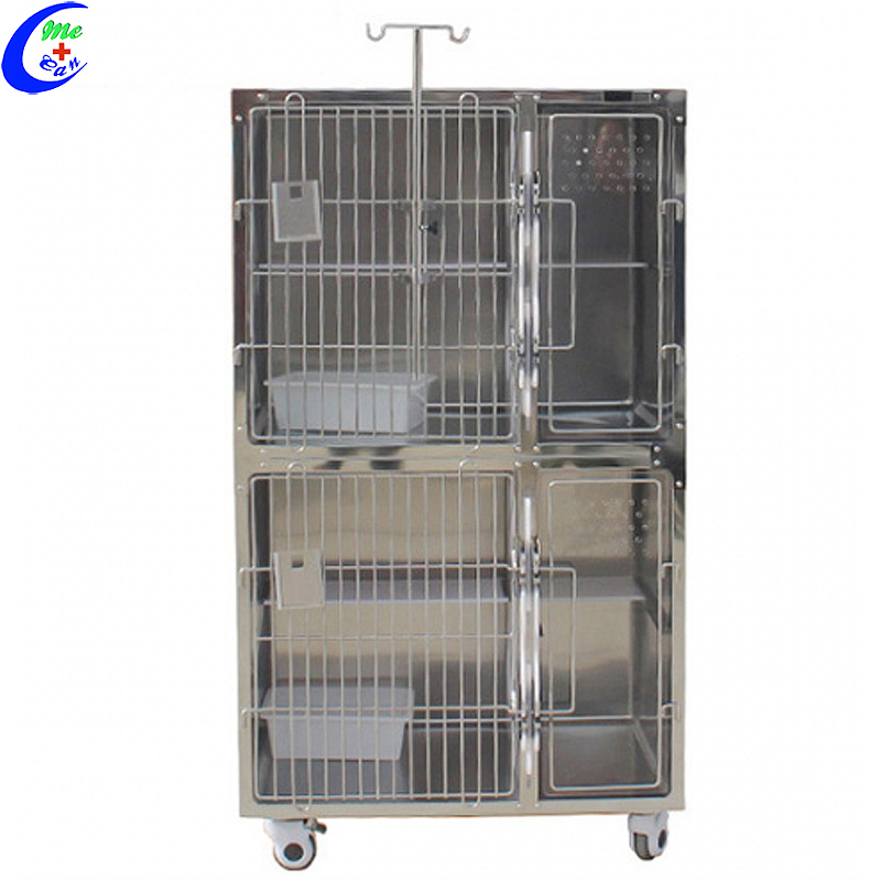Best Quality Large Stainless Steel Dog Cage For Vet Clinic Animal Hospital Factory