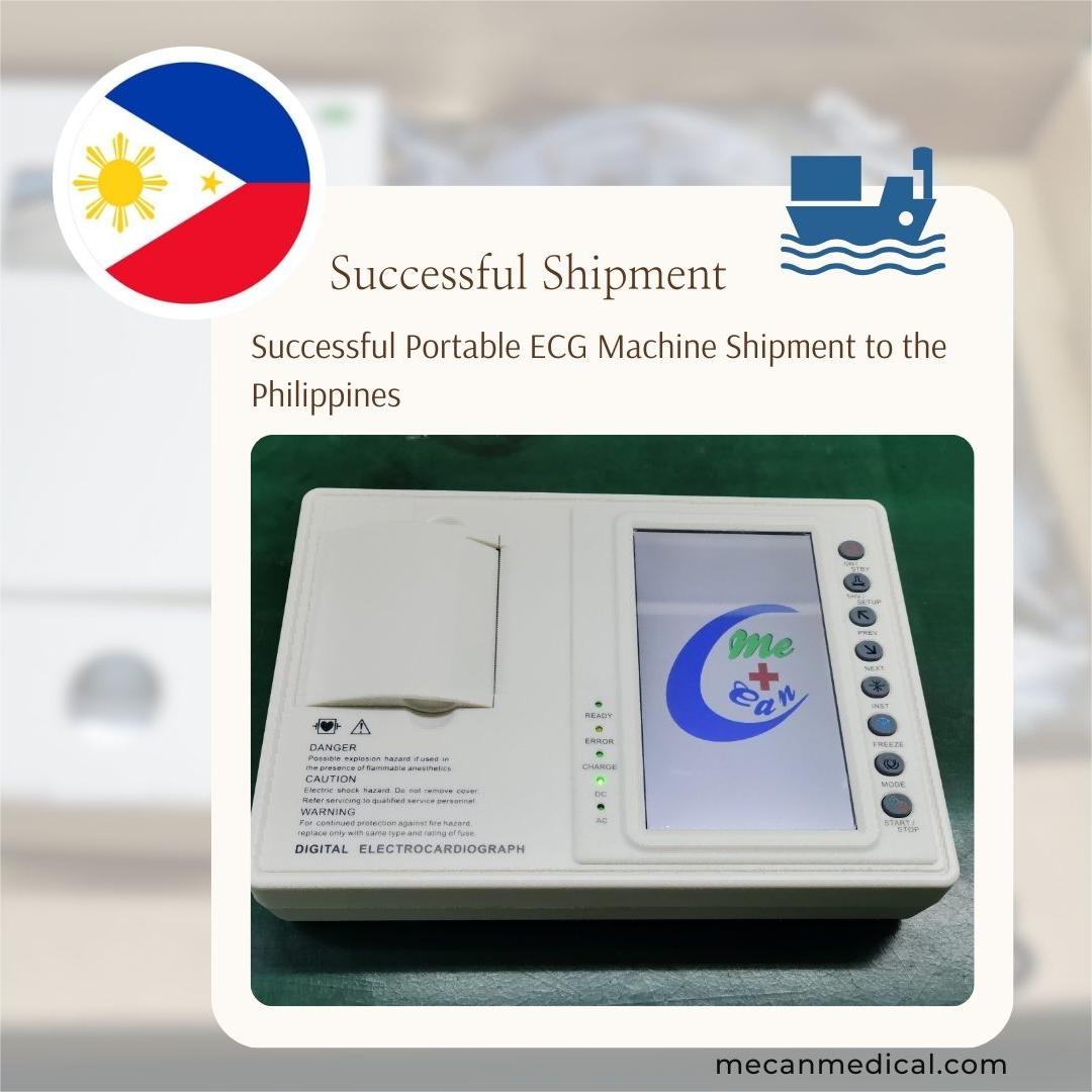 फिलिपाईनला पोर्टेबल ईसीजी मशीनची यशस्वी शिपमेंट