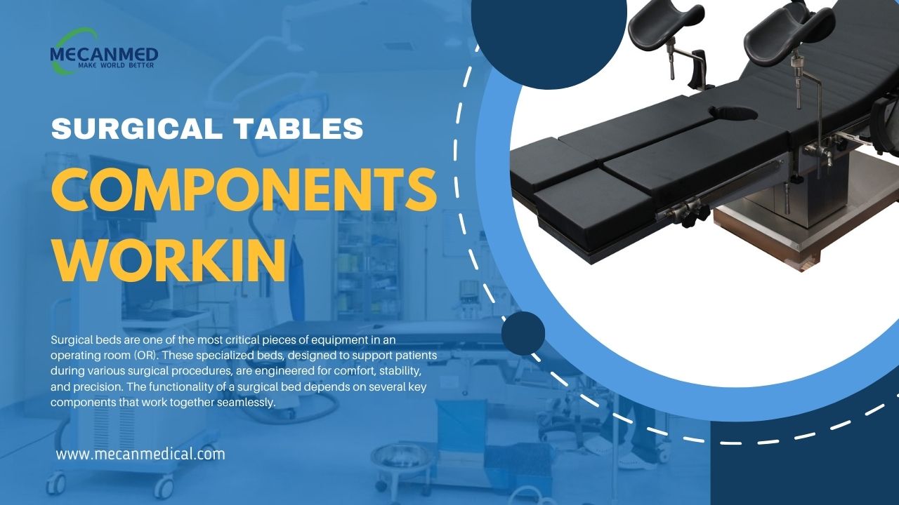 Pagrindiniai chirurginių lovų komponentai ir veikimo principai