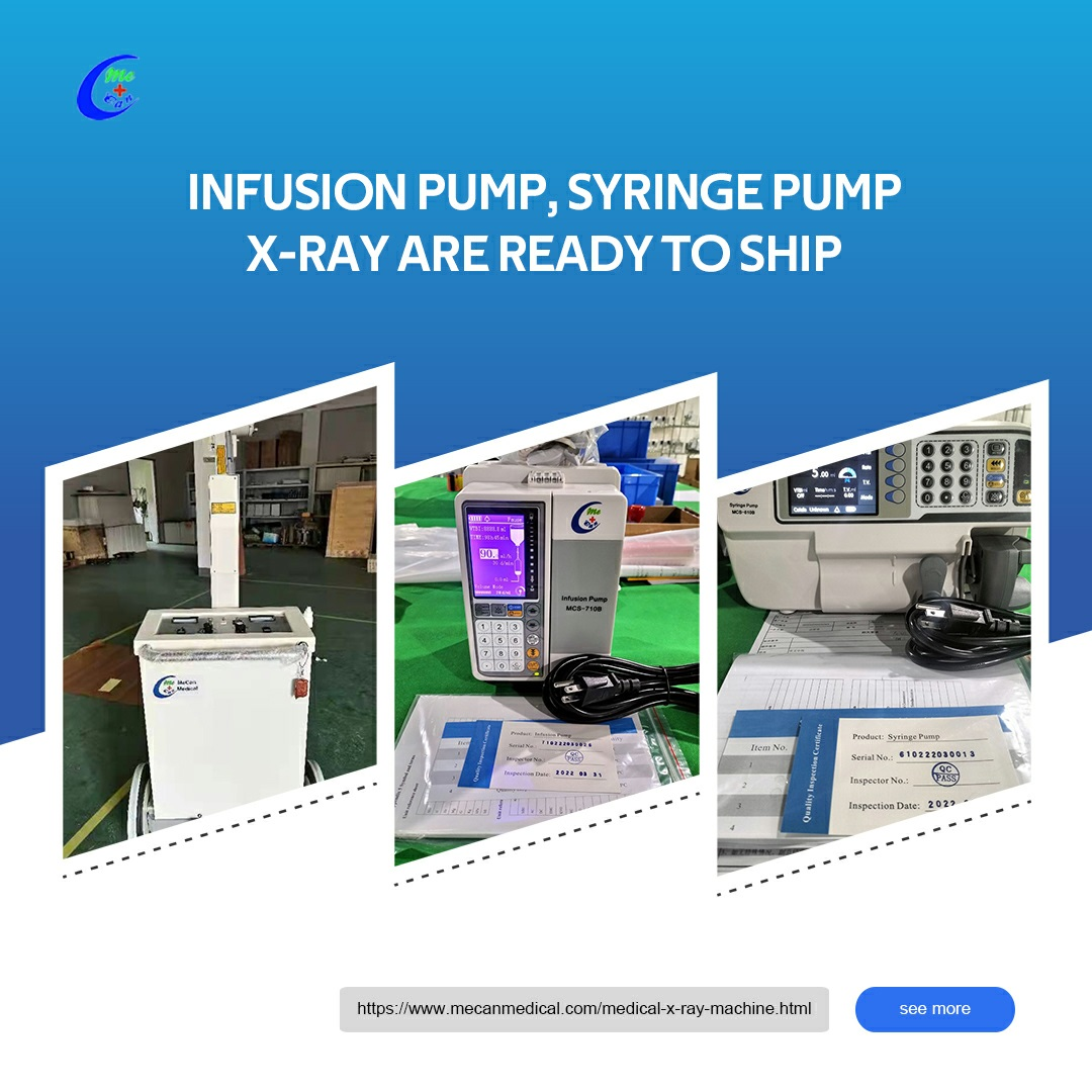 Pompa de perfuzie, pompa cu seringă, aparatul cu raze X sunt gata de livrare