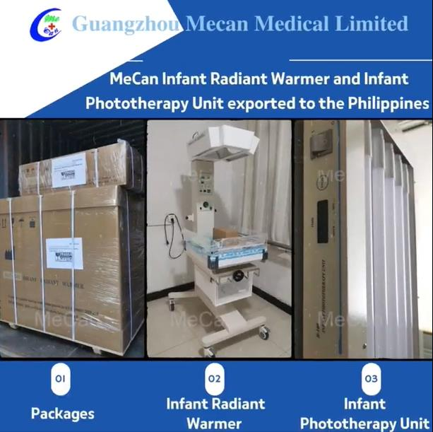 Produktu sūtījumi | Zīdaiņu starojuma sildītājs un zīdaiņu fototerapijas nodaļa uz Filipīnām | MeCan Medical